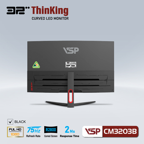 Màn hình CONG LCD VSP 32inch ThinKing  Master Gaming VL32 (CM3203B) 75Hz - Hàng Chính Hãng