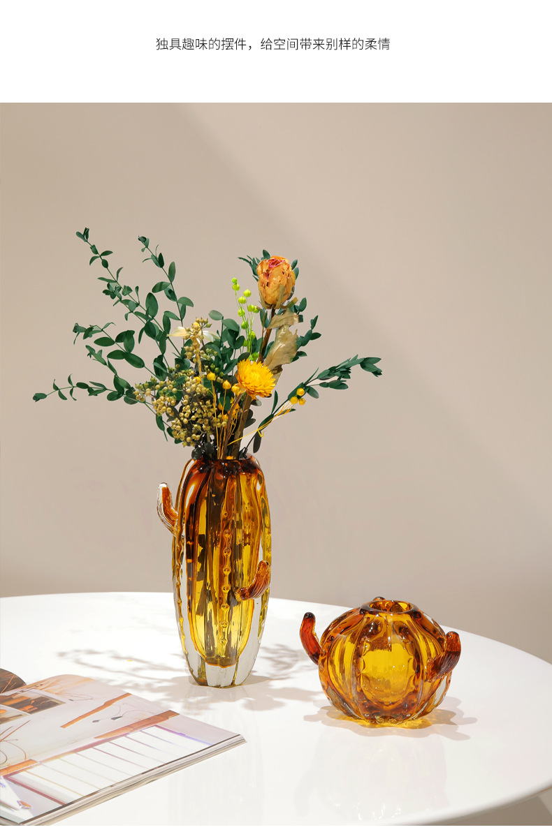 Cặp Bình Cắm Hoa Dáng Xương Rồng Bocasilat 2 Sets Cổ Điển Sang Trọng Cao Cấp Kiểu Châu Âu DECOR LUXURY - Hàng Nhập Khẩu