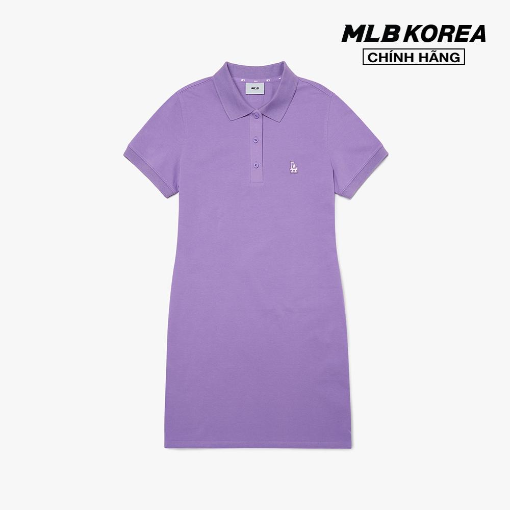 MLB - Đầm mini phom suông cổ bẻ tay ngắn Pique 3FOP00623