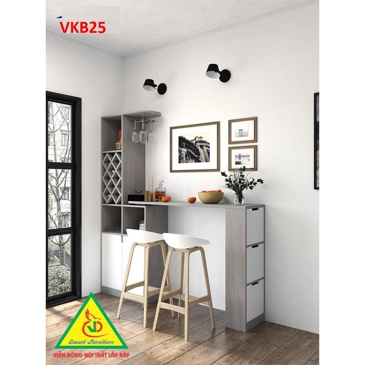 Quầy bar mini kết hợp tủ rượu VKB025 - Nội thất lắp ráp Viendong Adv
