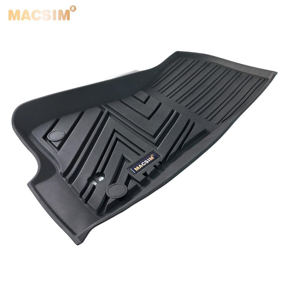 Thảm lót sàn xe ô tô Jeep Wrangler 4 door -đến nay Nhãn hiệu Macsim chất liệu nhựa TPE đúc khuôn cao cấp -màu đen