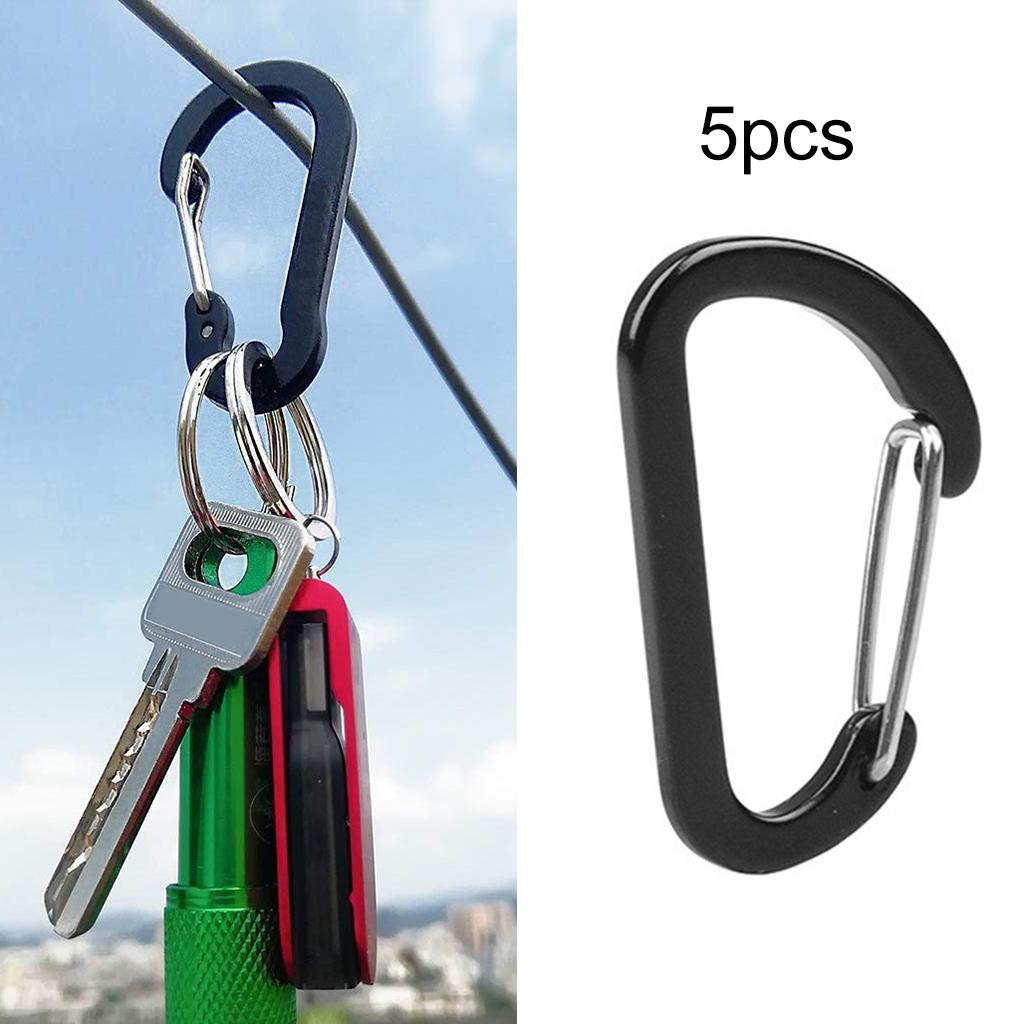Carabiner Clips Hiking Keychain D-Ring Buckle Aluminum Alloy Fishing