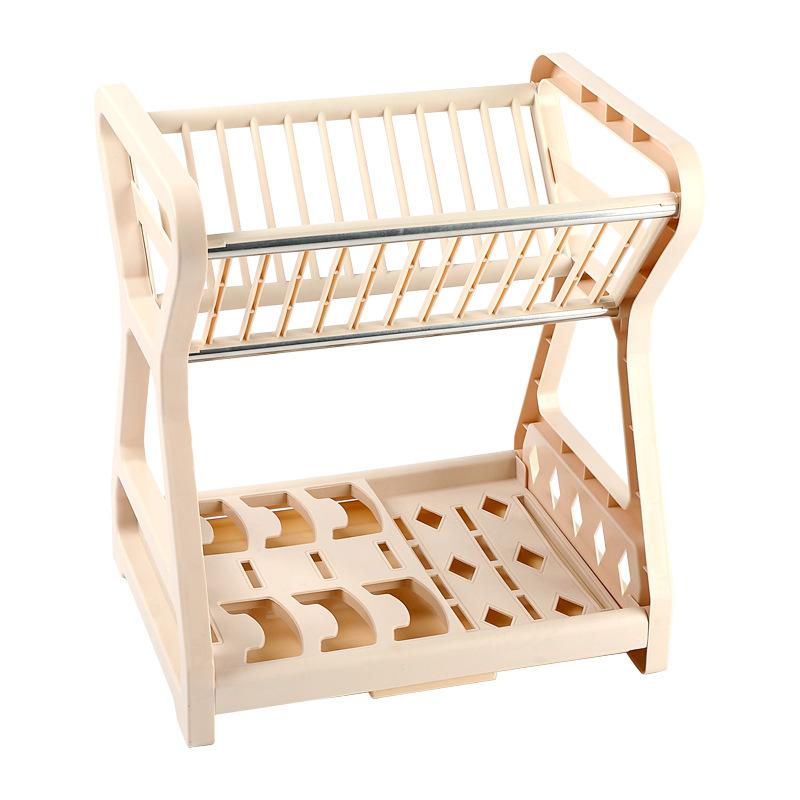 2021 Mới 2 Lớp Món Ăn Điện Món Giá Treo Bồn Rửa Chén Nhà Tổ Chức Món Phơi Lật Số Để Bàn Món Ăn Điện Phụ Kiện Nhà Bếp