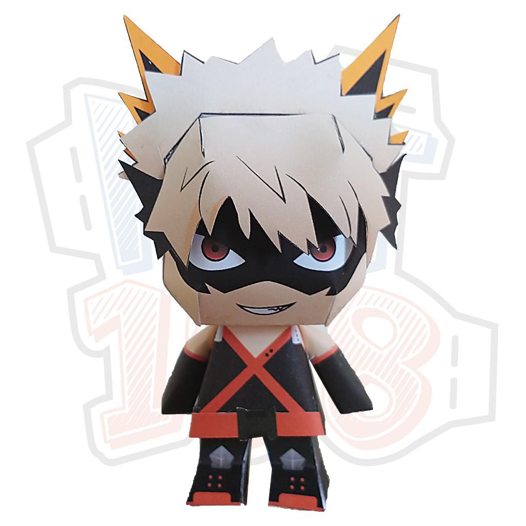 Mô hình giấy Anime Bakugou Katsuki (Kacchan) Chibi - My Hero Academia