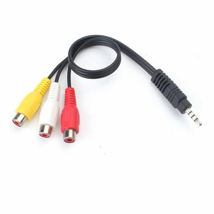 CÁP CHUYỂN JACK 3,5 LY RA 3 ĐẦU RCA CÁI