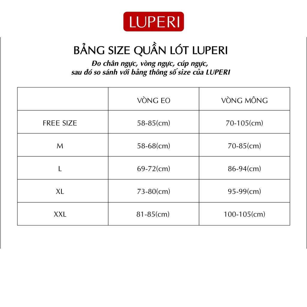 Quần Lót Nữ Cotton Phối Ren Cạp Cao LUPERI SP760 Dáng Hipster Mềm Mịn, Co Giãn, Không Lằn Mông, Kháng Khuẩn, Khử Mùi Tốt