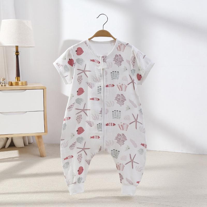 Túi Ngủ Cho Bé Dây Kéo Ngủ Bao Cho Trẻ Em Bộ Đồ Ngủ Jumpsuit Cotton Chia Chân Đồ Ngủ Hoạt Hình Trẻ Tập Đi Trẻ Em Slaapzak