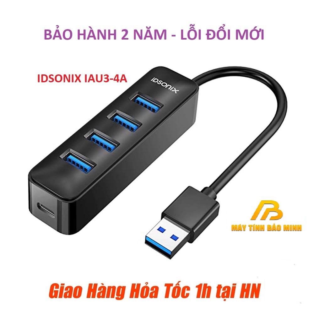 Hub USB 3.0 Orico 4 Cổng IDSONIX IAU3-4A-015-BL- Hàng Chính Hãng