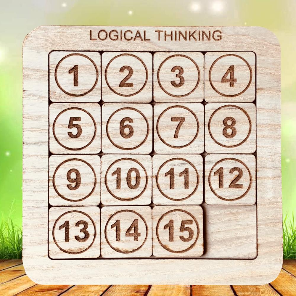 Đồ Chơi Gỗ Bảng Trượt Ghép Số Thông Minh Logical Thinking