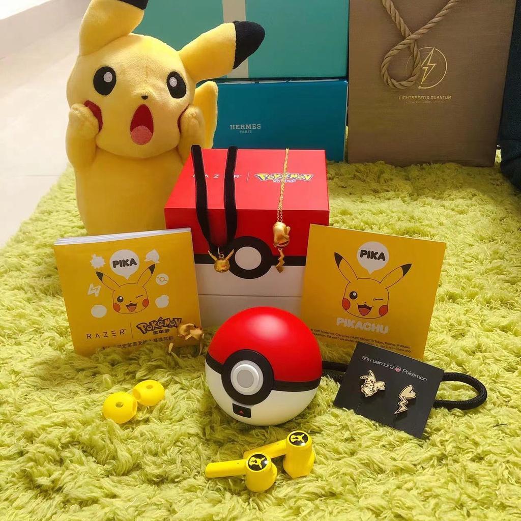 Tai Nghe Bluetooth Không Dây TWS Hình Pikachu Razer Pokemon