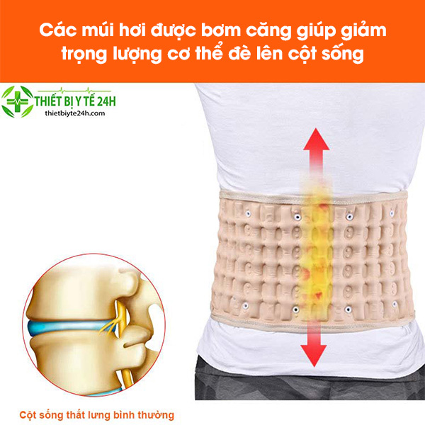 Đai Hơi Kéo Giãn Cột Sống, Đai Lưng Thoát Vị Đĩa Đệm Haili care, Đai Nẹp Lưng, Đai Hơi Cột Sống