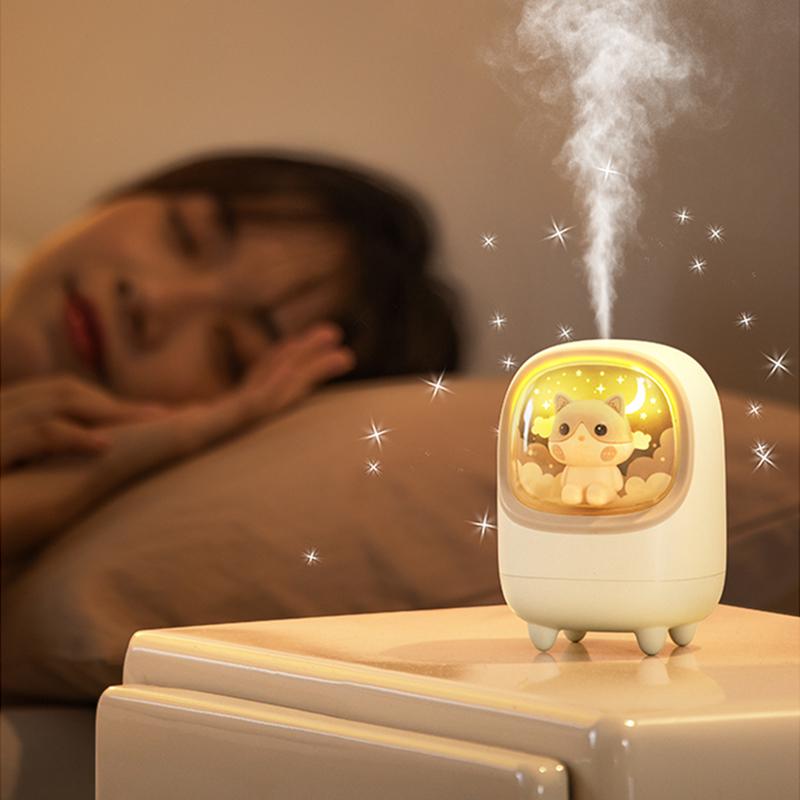 Hoạt Hình Dễ Thương USB Tạo Độ Ẩm Không Dây Siêu Âm Xông Tinh Dầu Phun Sương Tạo Phun Sương Tạo Ẩm Hình Ếch Con Có Đèn LED Mini Di Động Có Thể Sạc Máy Phun Sương Tạo Độ Ẩm