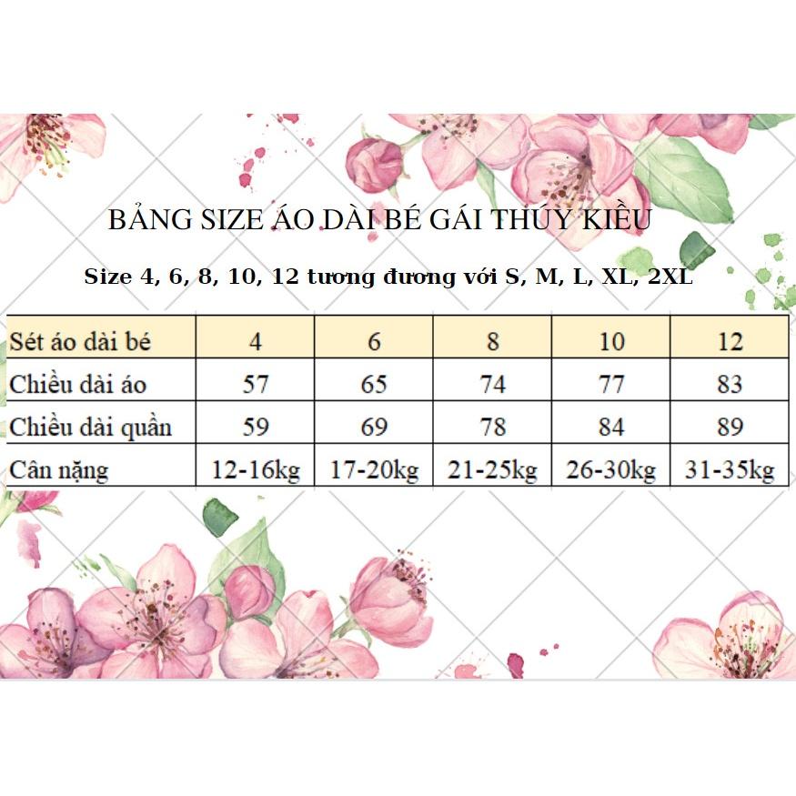 áo dài cách tân nữ tết 2022 cho bé gái tết hiện đại, AD mẹ và bé gái SM24 Thúy Kiều mềm mại co giãn