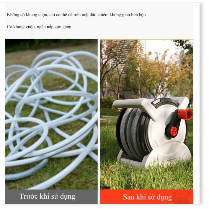 Khung cuộn ống nước tưới sân vườn 15m dây - Gia Dụng SG