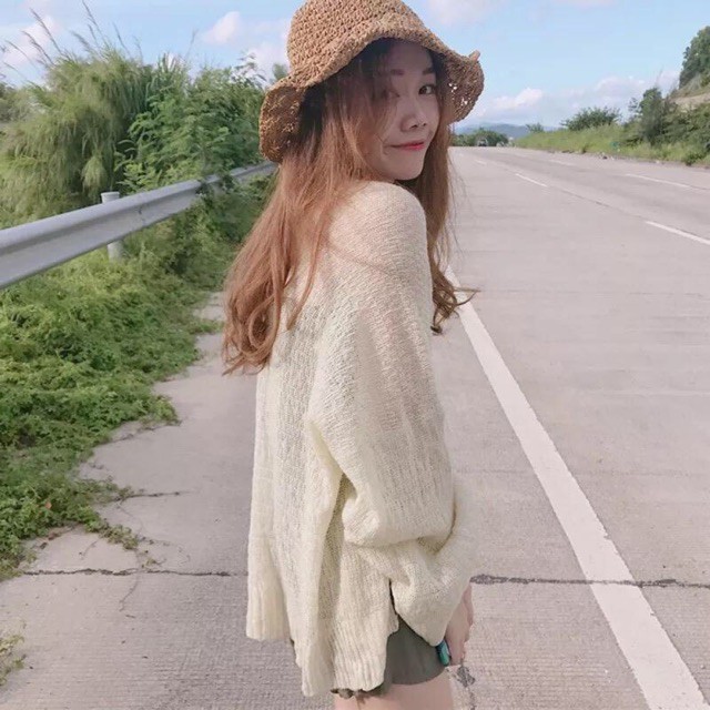 Áo khoác cardigan len mỏng quyến rũ