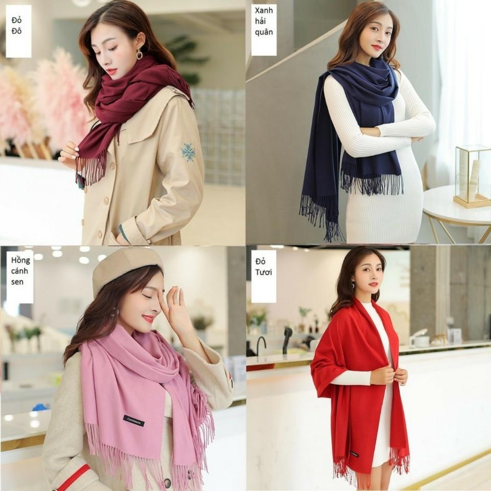 Khăn choàng cổ Cashmere 200 x 70cm, đơn giản, thanh lịch