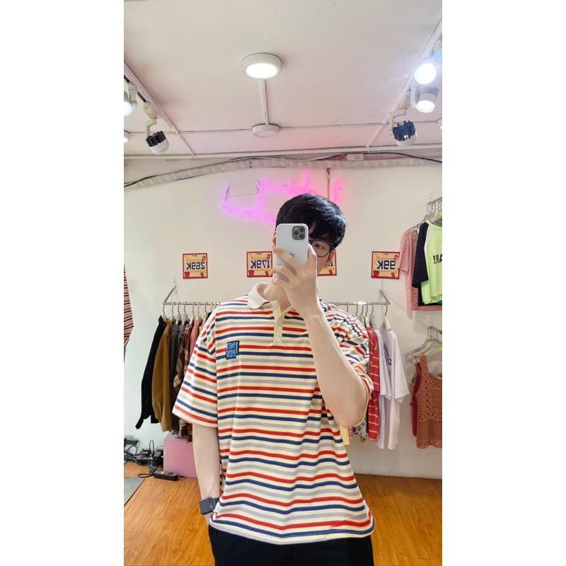 Áo thun polo kẻ tay lỡ MINION CLOTHING phông Unisex nam nữ tee oversize form rộng pull Ulzzang Hàn Quốc vải mềm A2718