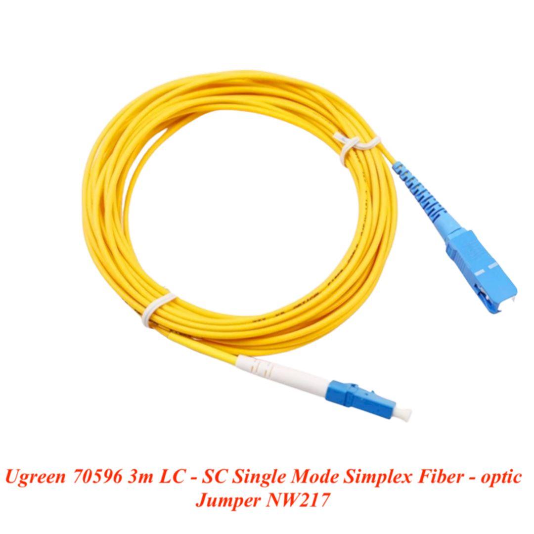 Ugreen UG70596NW217TK 3M LC-SC Màu vàng Cáp nhảy quang Single mode Simplex Fiber - HÀNG CHÍNH HÃNG