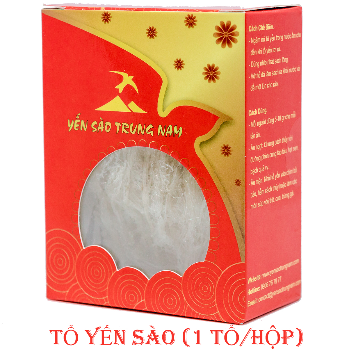 Tổ Yến Sào Tinh Chế (8g/Hộp) (Tổ Yến làm sạch/Tổ Yến Sạch chế biến từ Tổ Yến Thô /Tổ Yến còn lông) Yến Sào Trung Nam