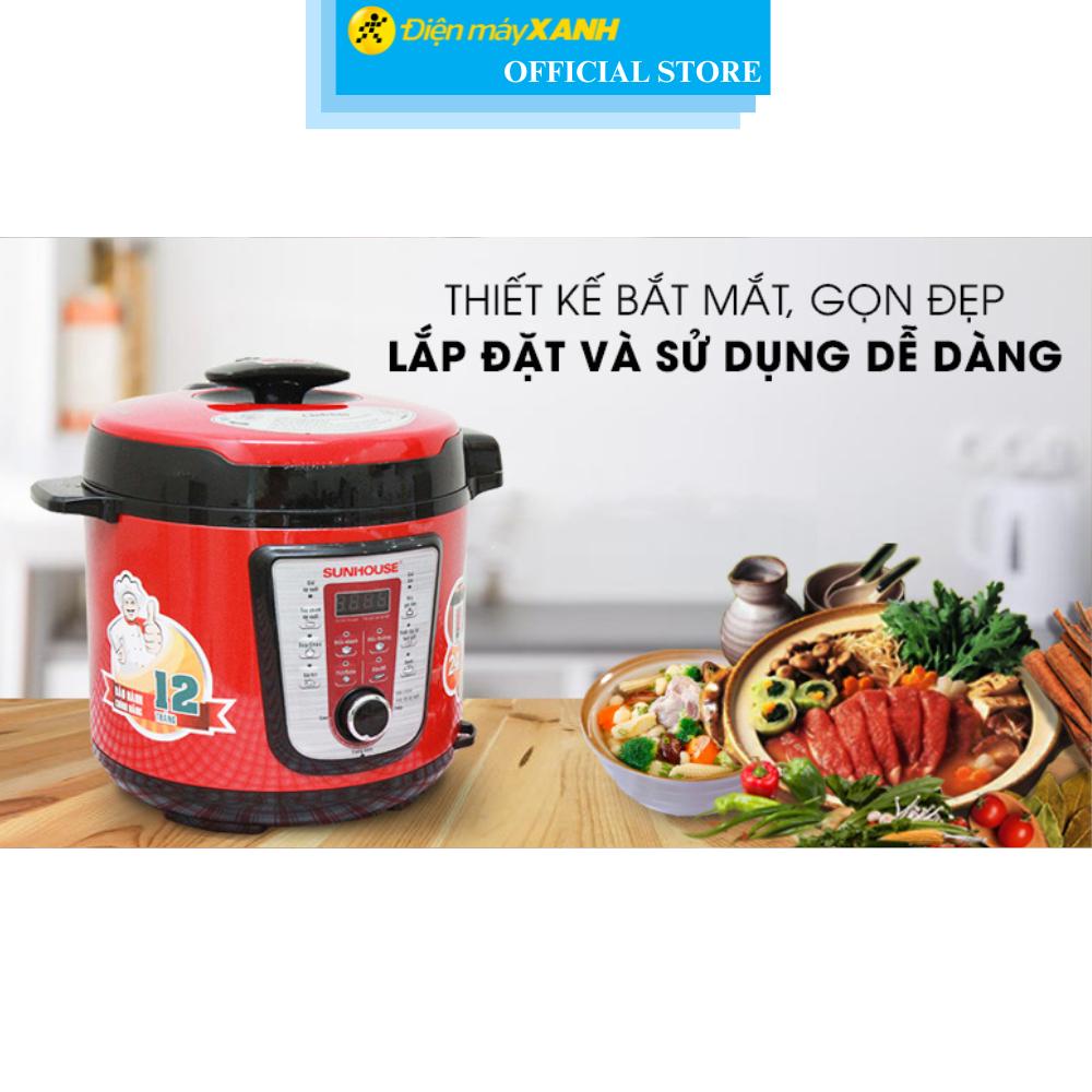 Nồi áp suất điện Sunhouse SHD 1767 6 lít - Hàng Chính Hãng