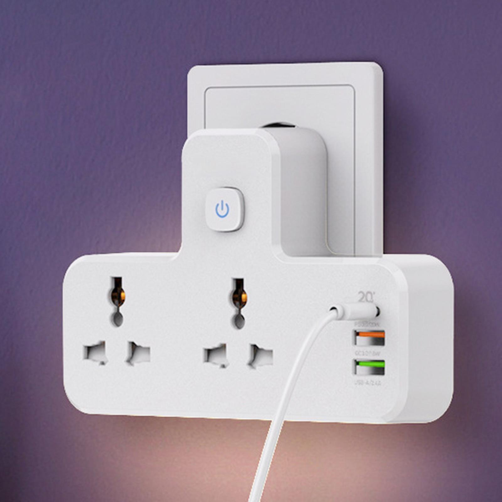 Electrical Sockets Outlet Extender with USB Ports for Office Home Desktop