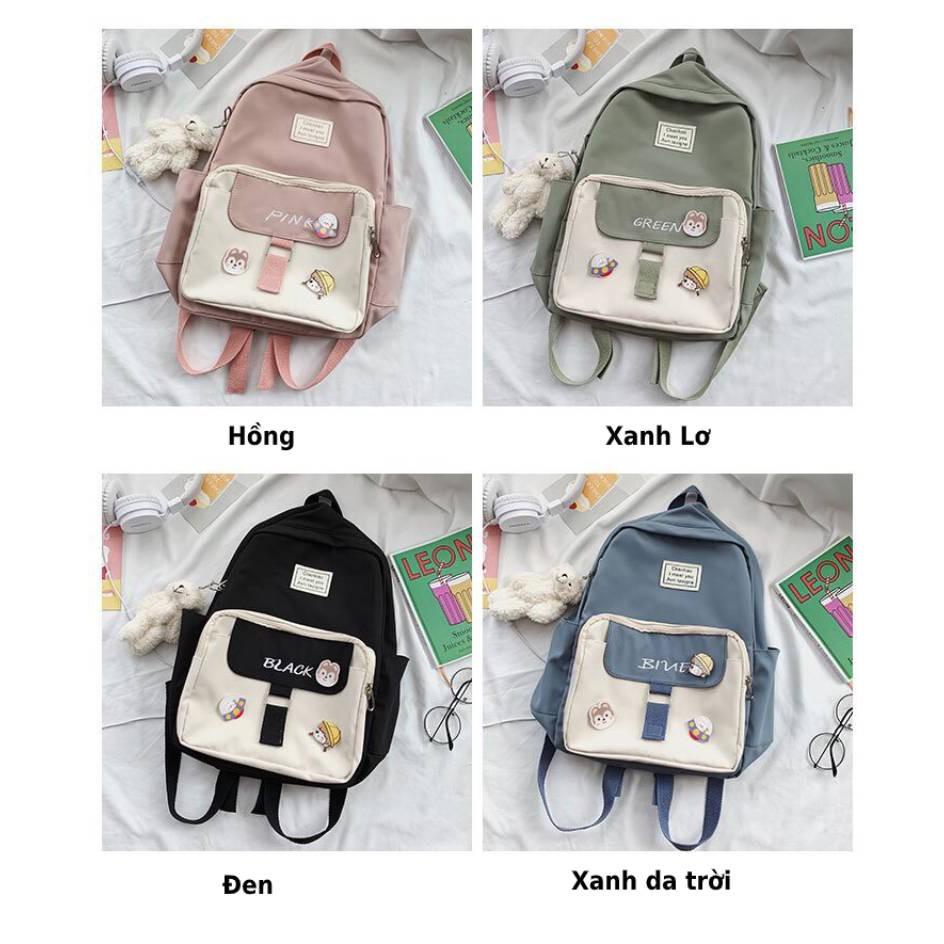 Balo nữ đẹp đi học thời trang ulzzang chống nước cao cấp giá rẻ dễ thương tặng kèm sticker cá tính BL 14