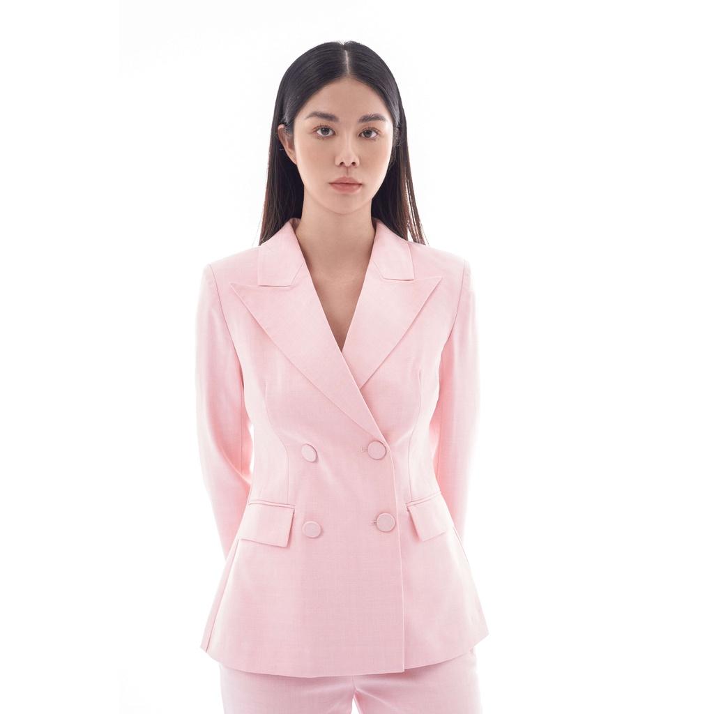 Áo Blazer kiểu 4 cúc màu hồng nhạt 2NDDATE BL023LP