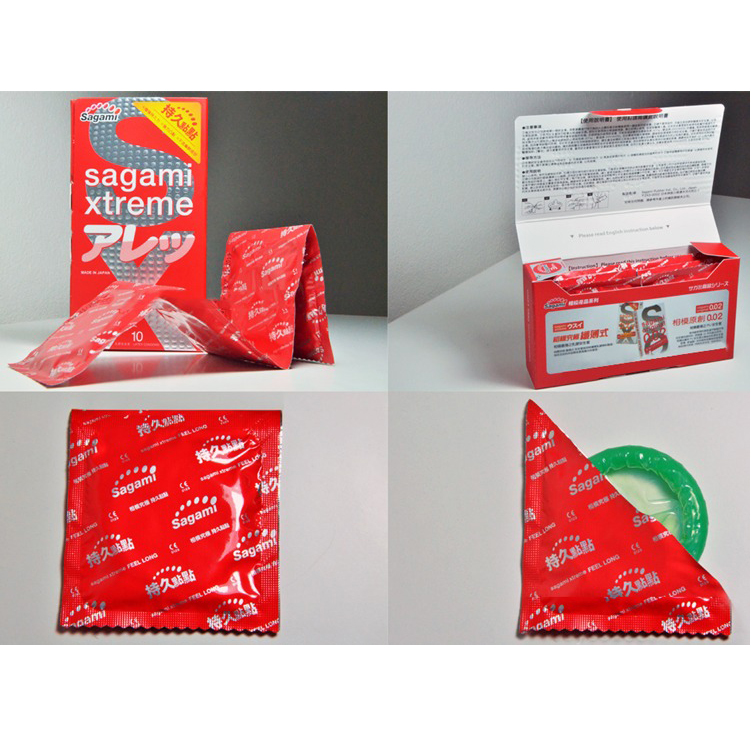 Bao Cao Su Nhật Bản Kéo Dài Thời Gian Sagami Xtreme Feel Long - Có Gai Nhỏ Li Ti - 100% Nhập Khẩu Chính Hãng - Che Tên Sản Phẩm