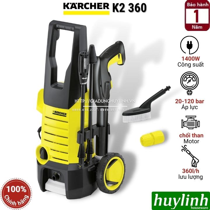 Máy xịt rửa xe cao áp Karcher K2 360 - Hàng chính hãng