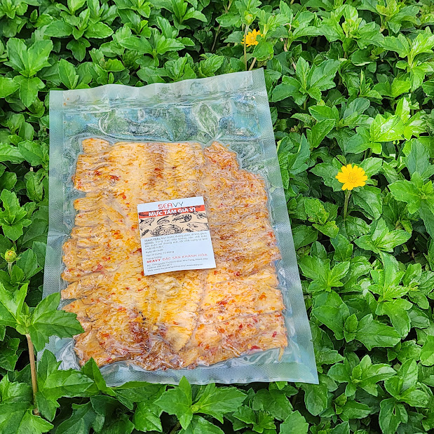 Đặc Sản Nha Trang -Mực Cán Tẩm Gia Vị Nha Trang Loại Dày Cơm, Dai, Cay Nhẹ, Seavy Gói 100 gram
