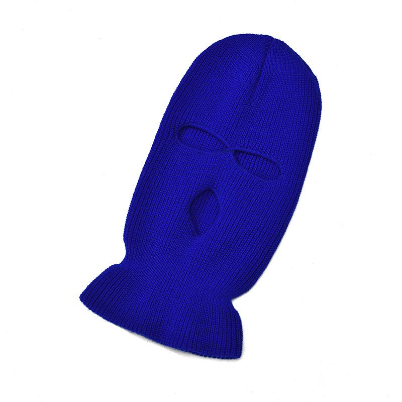 Che Mặt Toàn Mặt Nạ Trượt Tuyết Nón 3 Lỗ Balo Chiến Thuật Quân Đội CS Chống Gió Đan Beanies Bonnet Mùa Đông Ấm Unisex Mũ Lưỡi Trai Color: 7