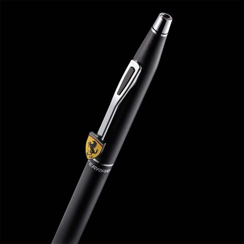 Viết bi khô cao cấp Cross dòng Ferrari (FR0082) Đen/Đỏ/Vàng - Scuderia Ferrari Matte Black Ballpoint Pen (Black/Red/Yellow/)