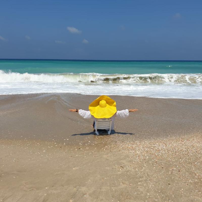 Có Thể Gập Lại Phụ Nữ Quá Khổ Nón 70Cm Đường Kính Lớn Vành Mùa Hè Nón Cói Đi Bán Buôn