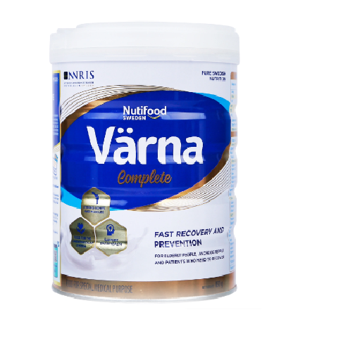 Sữa Bột Värna Complete hãng Nutifood Lon 850g cho người ốm dậy cần phục hồi sức khỏe và người cao tuổi