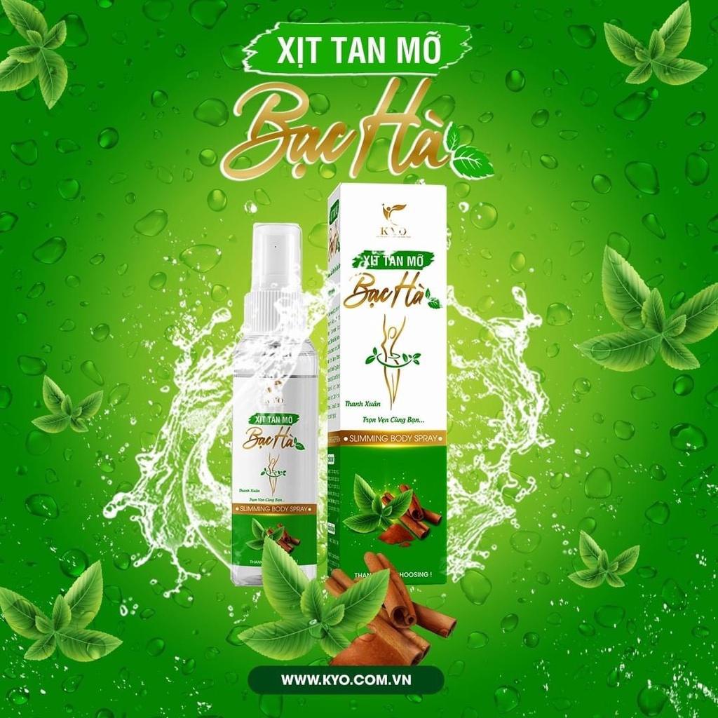 Xịt Tan Mỡ Bạc Hà 100ml giúp đào thải mỡ lấy lại vóc Dáng Chuẩn