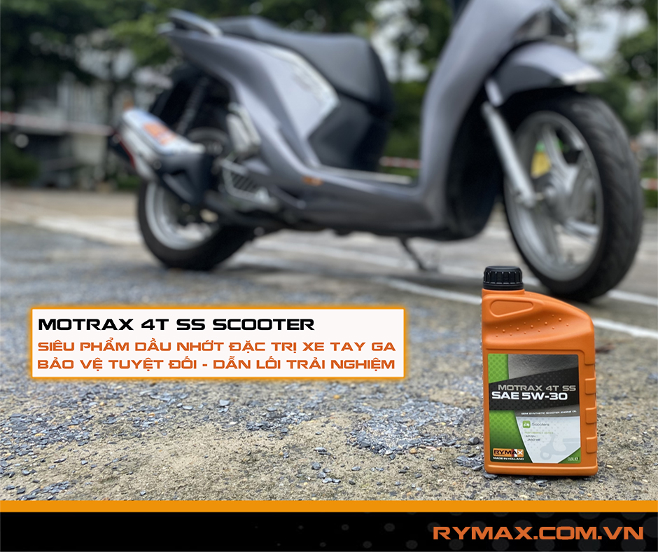 Dầu nhớt xe tay ga Rymax Motrax 4T SS Scooter ( Chai 0.8L  )– Dầu bán tổng hợp