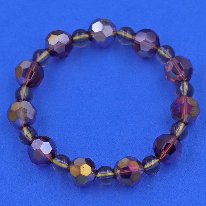 Vòng tay pha lê hồng tím giác 10 ly pha lê tím CTFLHIGFLI10