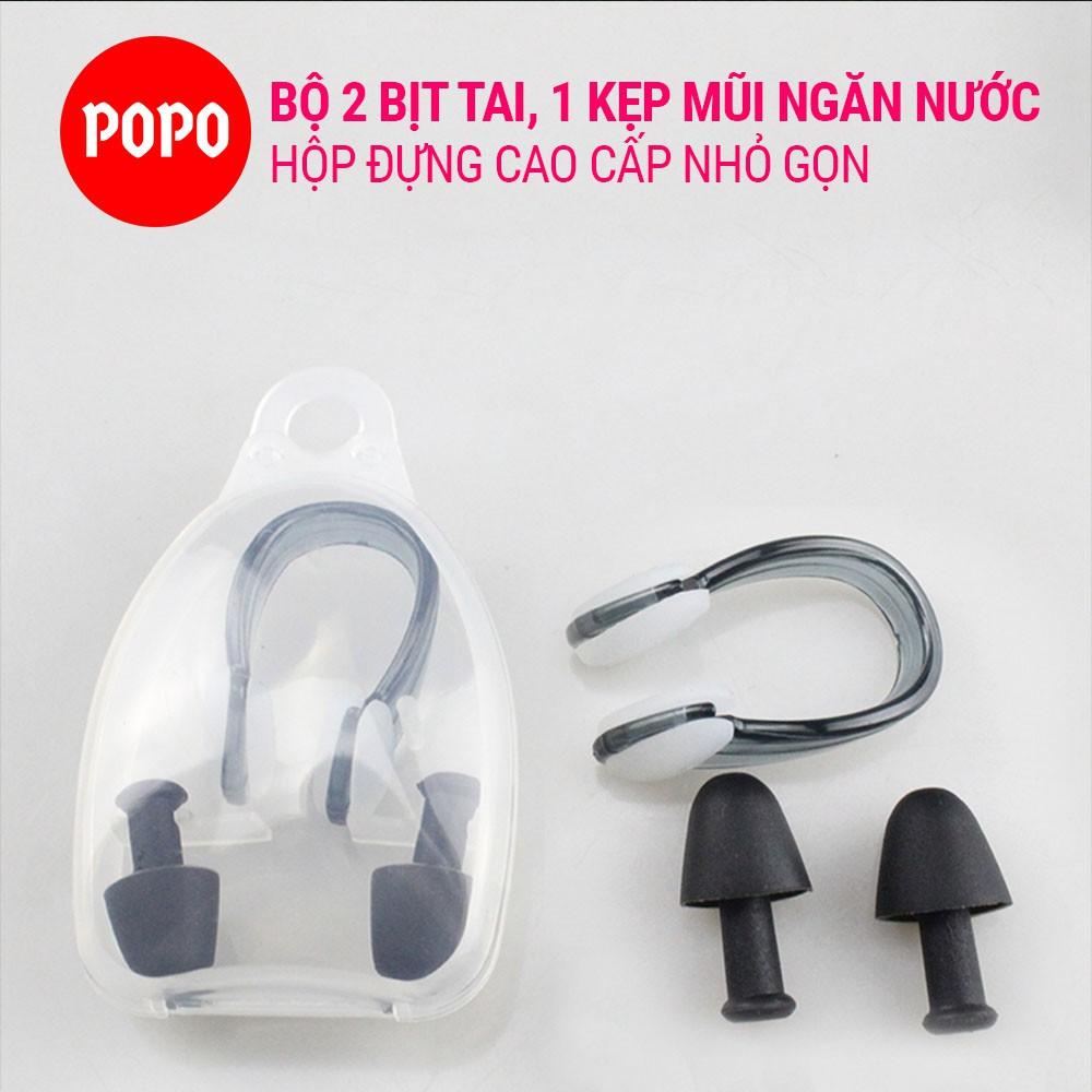 Bộ bịt tai người lớn cao cấp EN5 ngăn nước, chất liệu an toàn, thiết kế kiểu mới trong bộ sưu tập đồ bơi POPO
