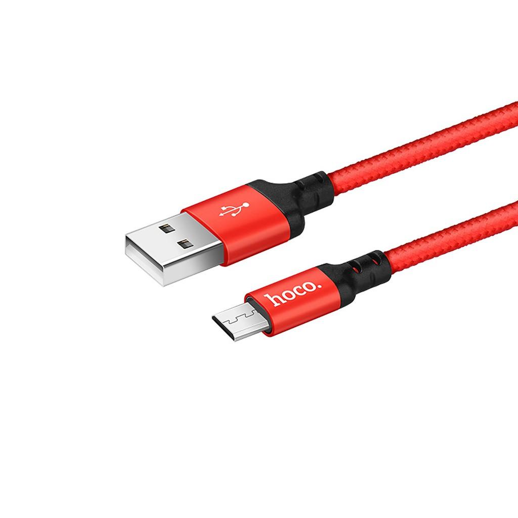 Cáp Sạc Micro-USB Hoco X14 2 Mét, SIÊU BỀN Cho Android, Samsung, Xiaomi, Oppo,... - Hàng Chính Hãng