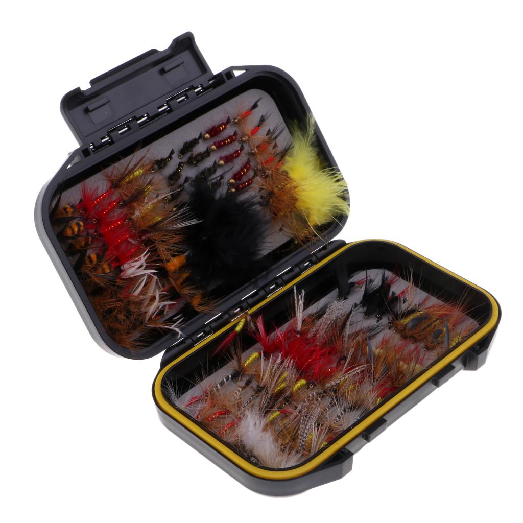 120pcs Dry/Wet Fly Fishing Insects Flies Different Style Salmon Trout Flies
