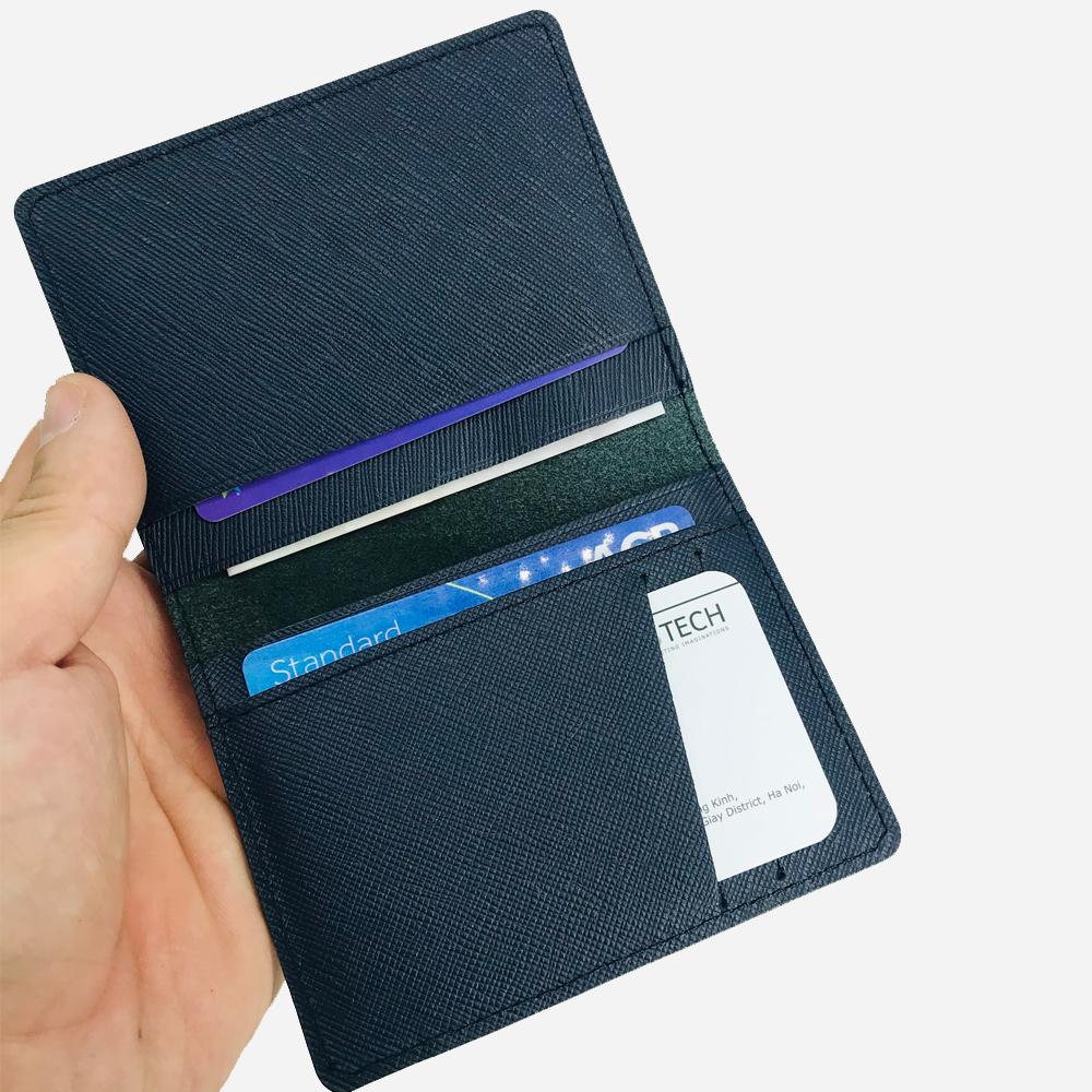 Bóp ví mini đựng thẻ ATM namecard da bò cao cấp VS22