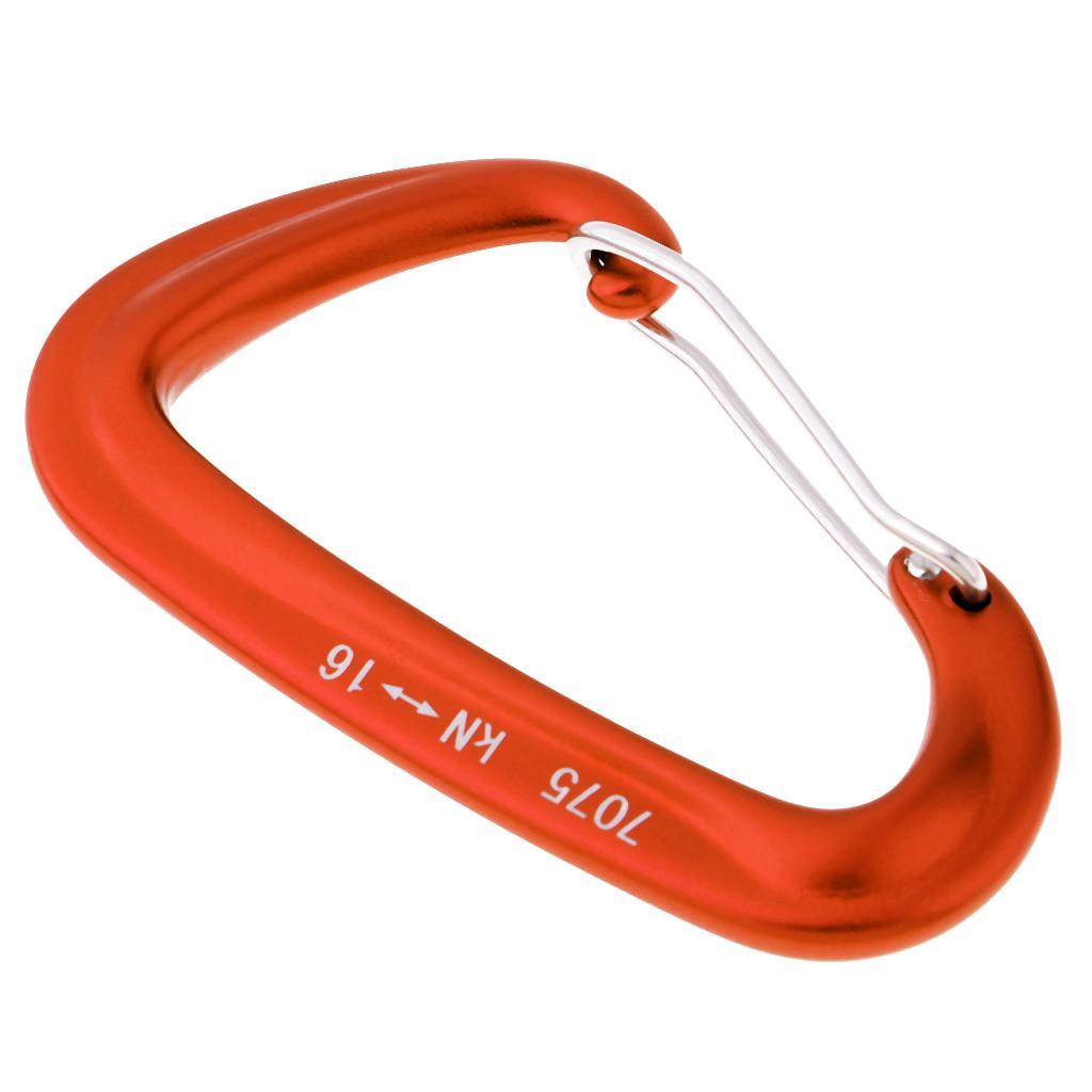 2PCS 16KN Climbing Carabiner - CE Carabiner Clip | Heavy Duty Wiregate Carabiner for Ropes, Hammocks, Camping, Hiking