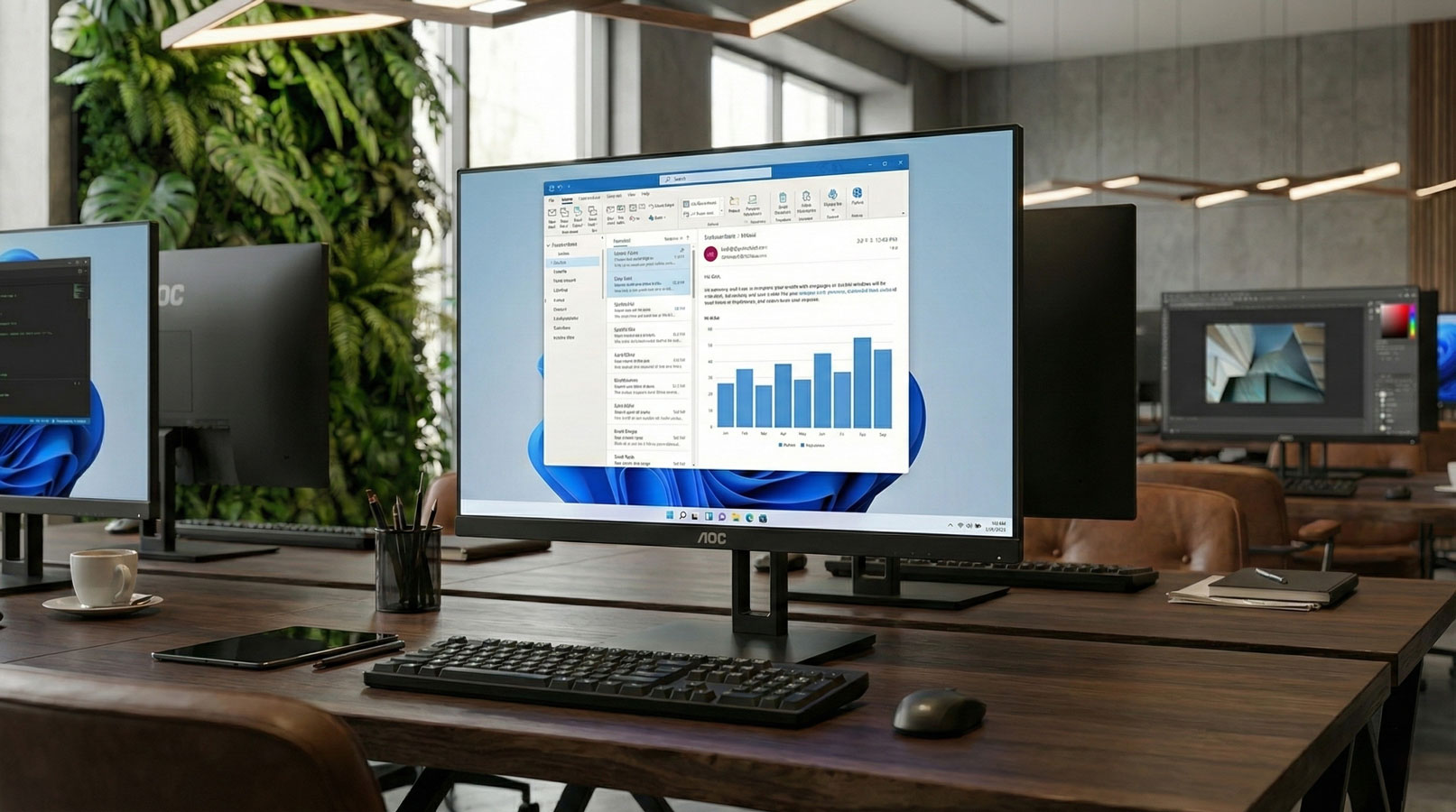 Màn Hình Máy Tính All In One AOC A33 Intel N95, RAM 8GB,  Win 11 Pro, 24 Inch,  Hàng Chính Hãng, SKU: 256A24A33-2FN2N8F74