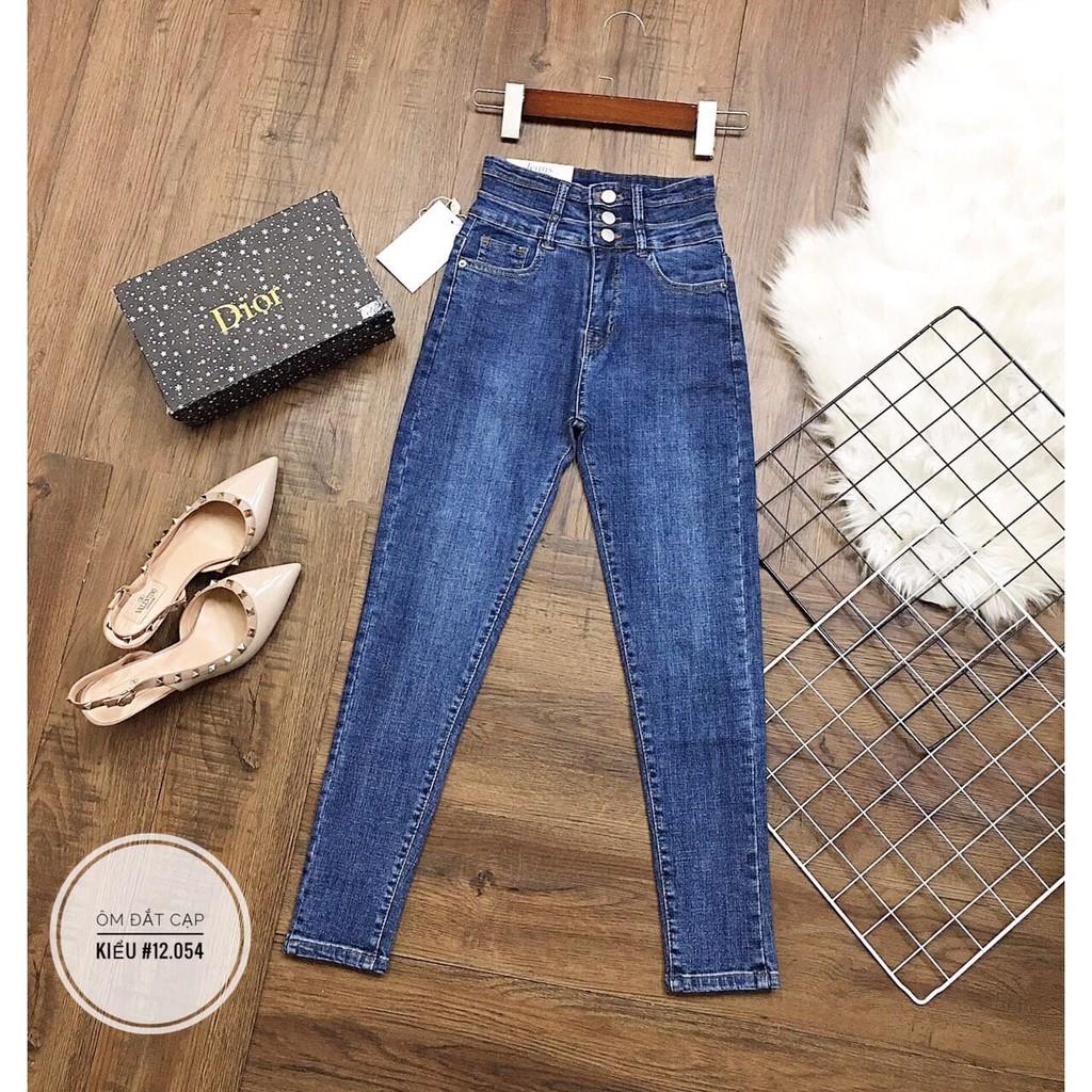 QUẦN JEAN DÀI LƯNG CAO CO GIÃN BA NÚT SHOP PHƯƠNG CHÂU