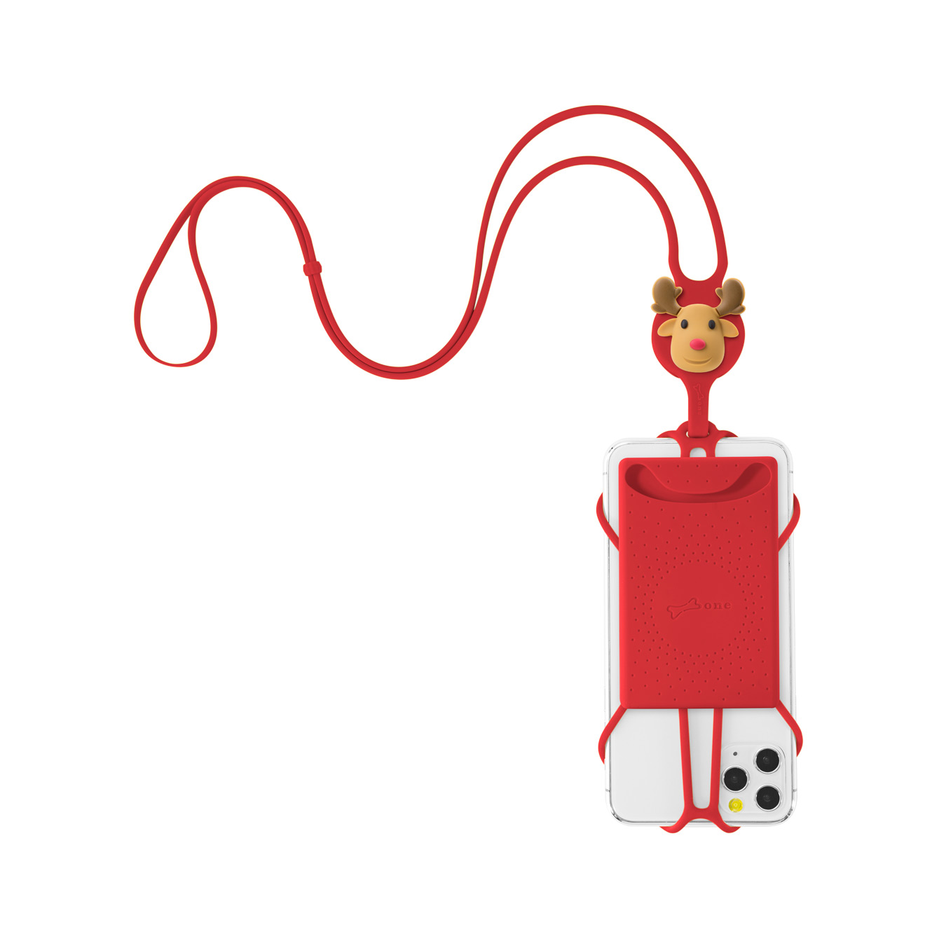 Lanyard PhoneTie 2-Card Holder hàng chính hãng Bone - Maru Penguin