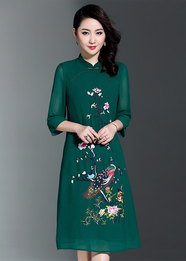 Đầm Nữ Suông Thêu Họa Tiết HR1193