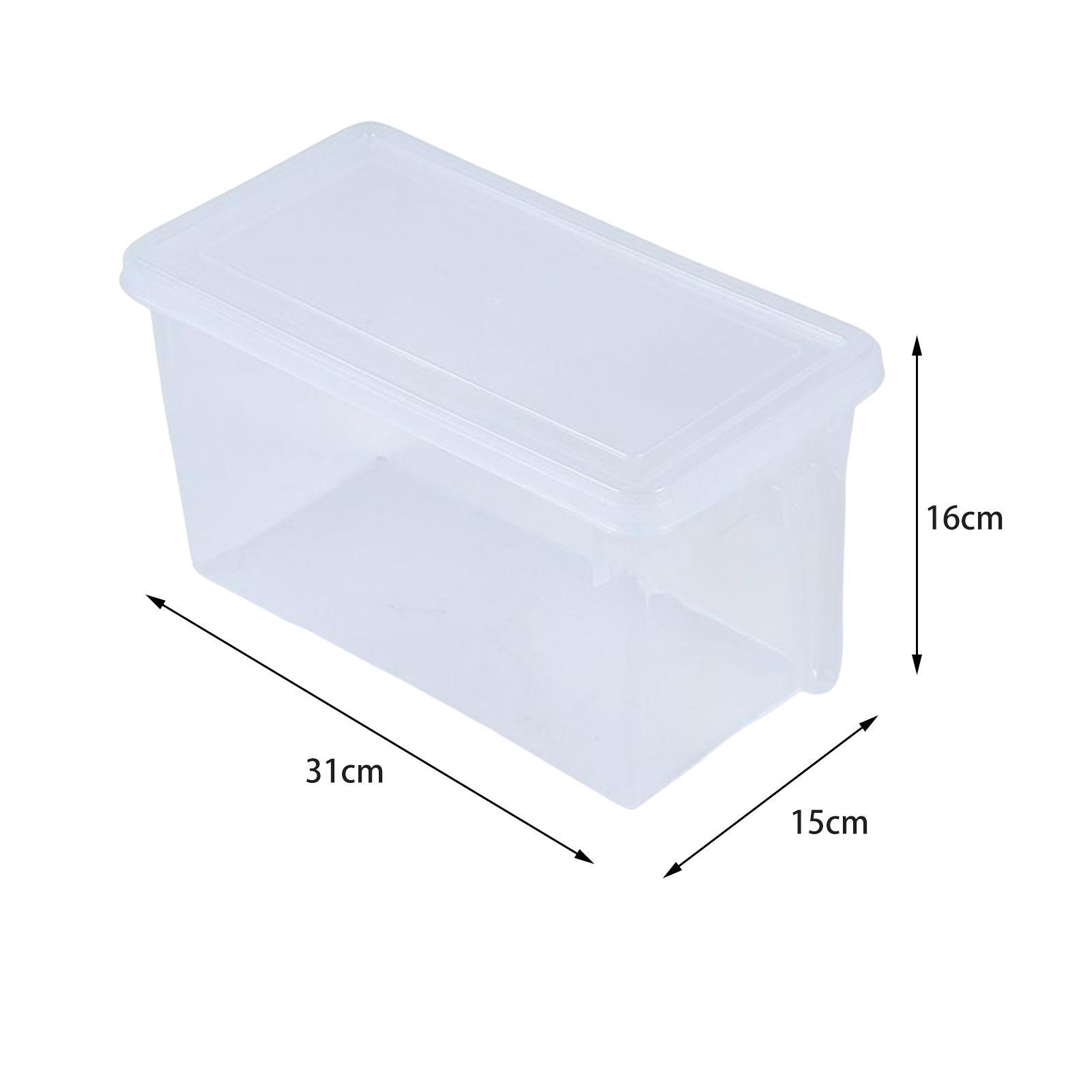 Fridge Organizer Box with Lid Leakproof Food Storage Organizer for Cabinets Shelves