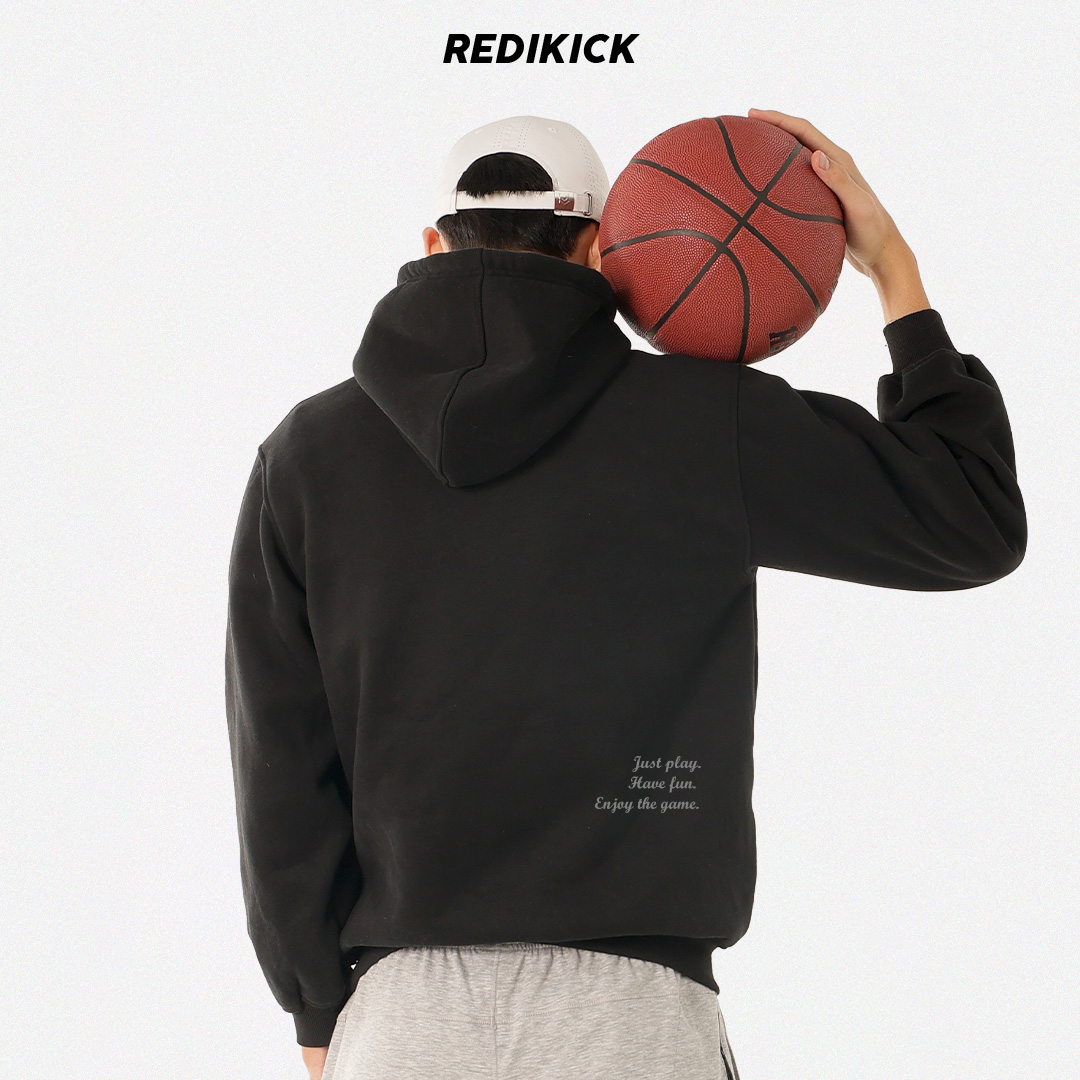 Áo Hoodie Redikick Logo nỉ bông Unisex dày dặn chơi bóng rổ tennis tập gym chạy bộ - A23023