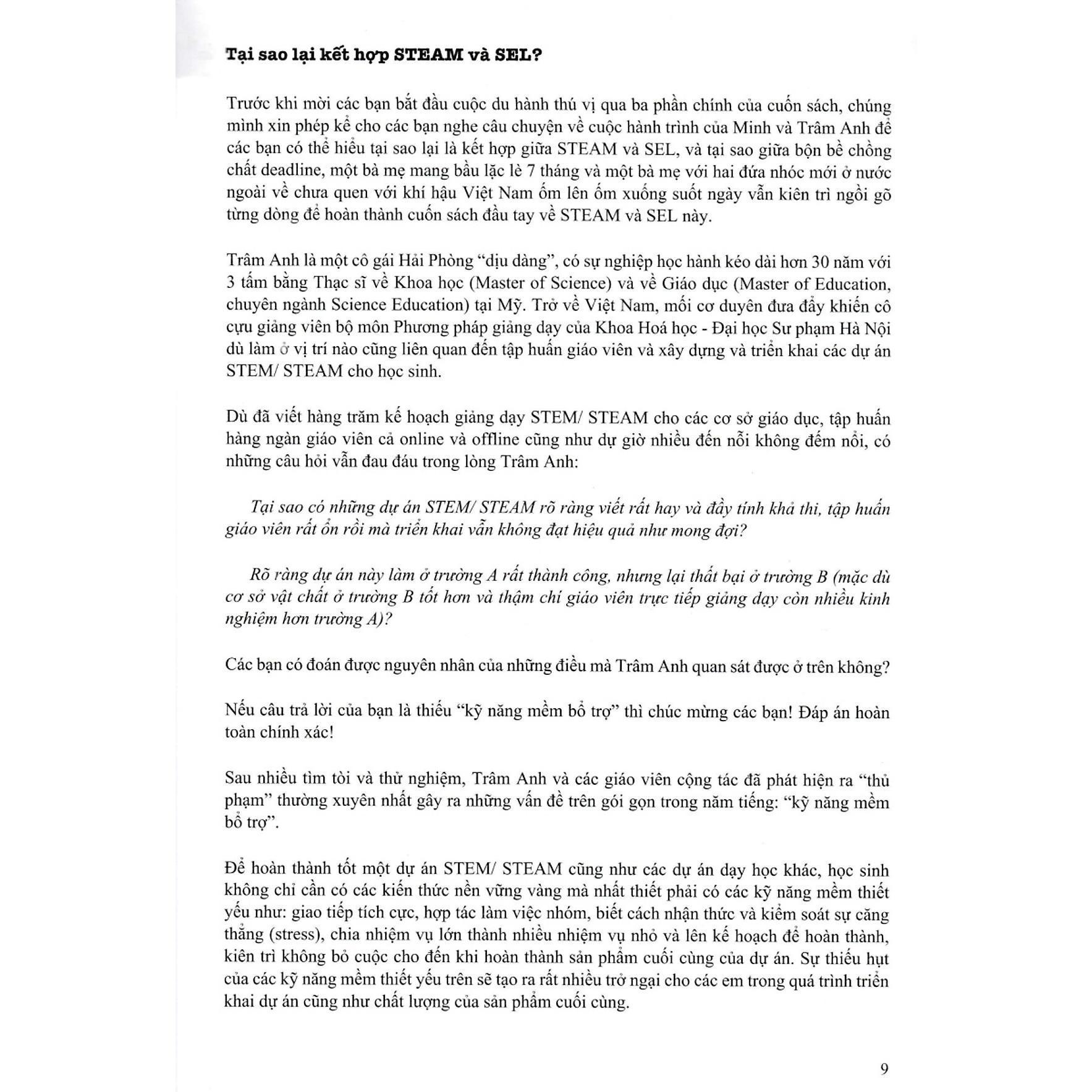 Sách - Kết Hợp Giáo Dục STEAM Và Giáo Dục Cảm Xúc Xã Hội SEL Dành Cho Tiểu Học Và Mầm Non - Hồng Ân