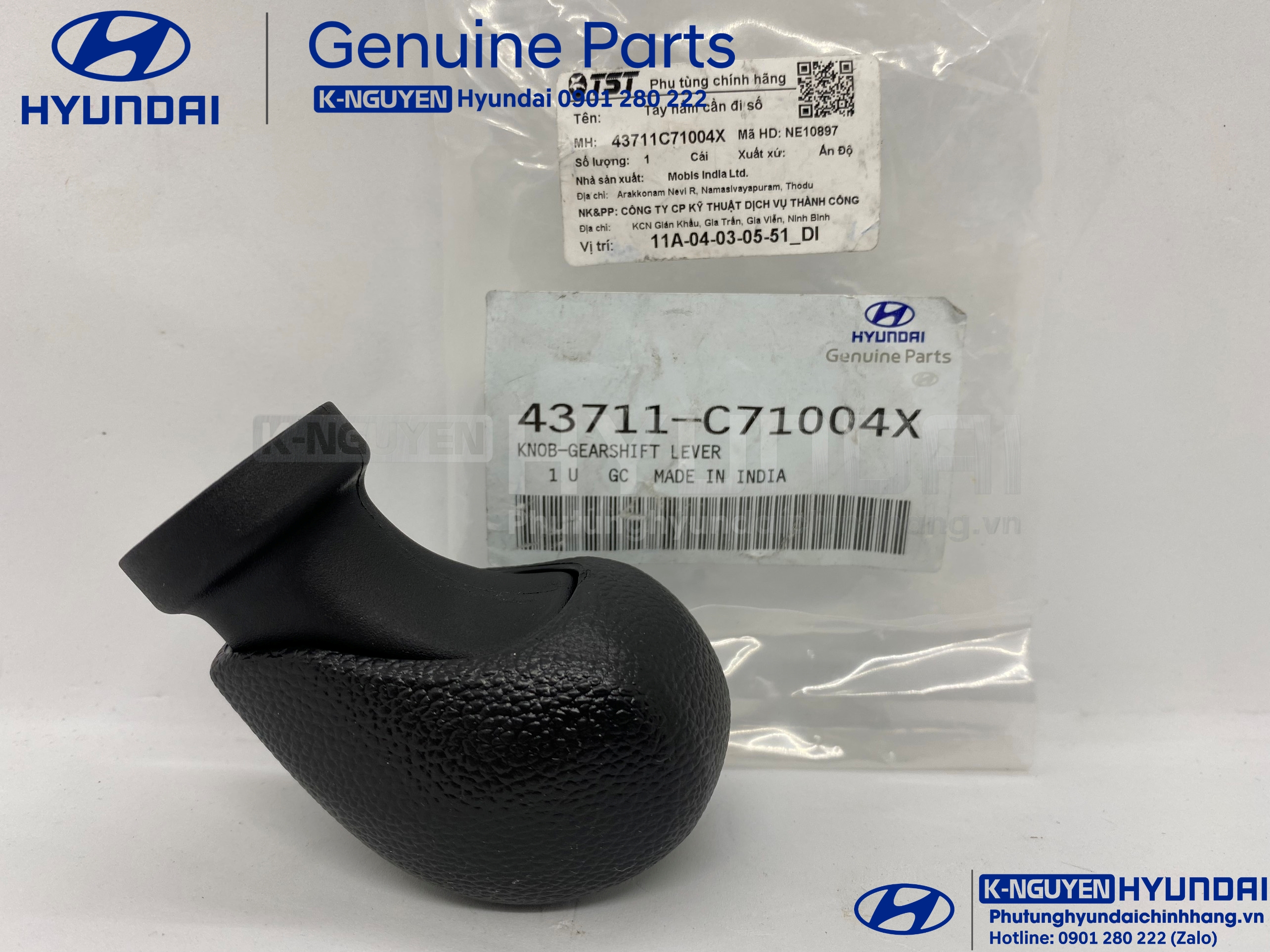 Tay nắm cần số Hyundai i10 và Grand i10 - chính hãng phân phối